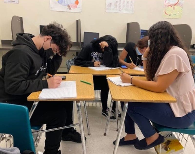 Miss G tutoring a student in person in Miami